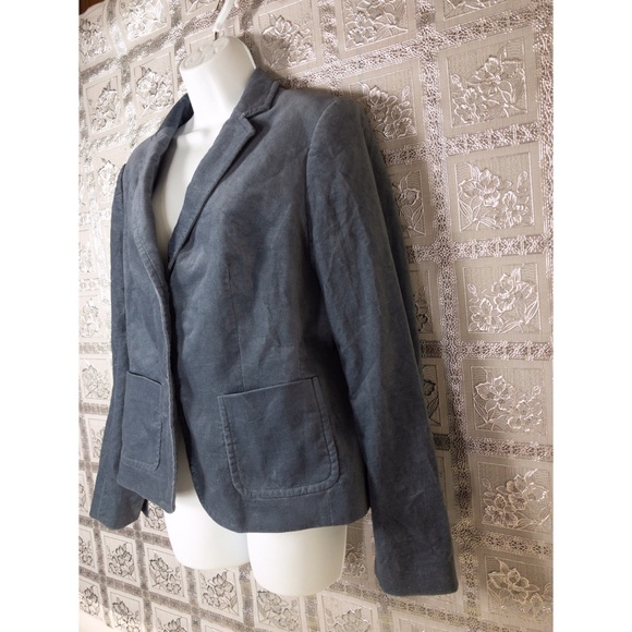 TALBOTS Dusty Blue Button Front Blazer Size 12 - Picture 5 of 8